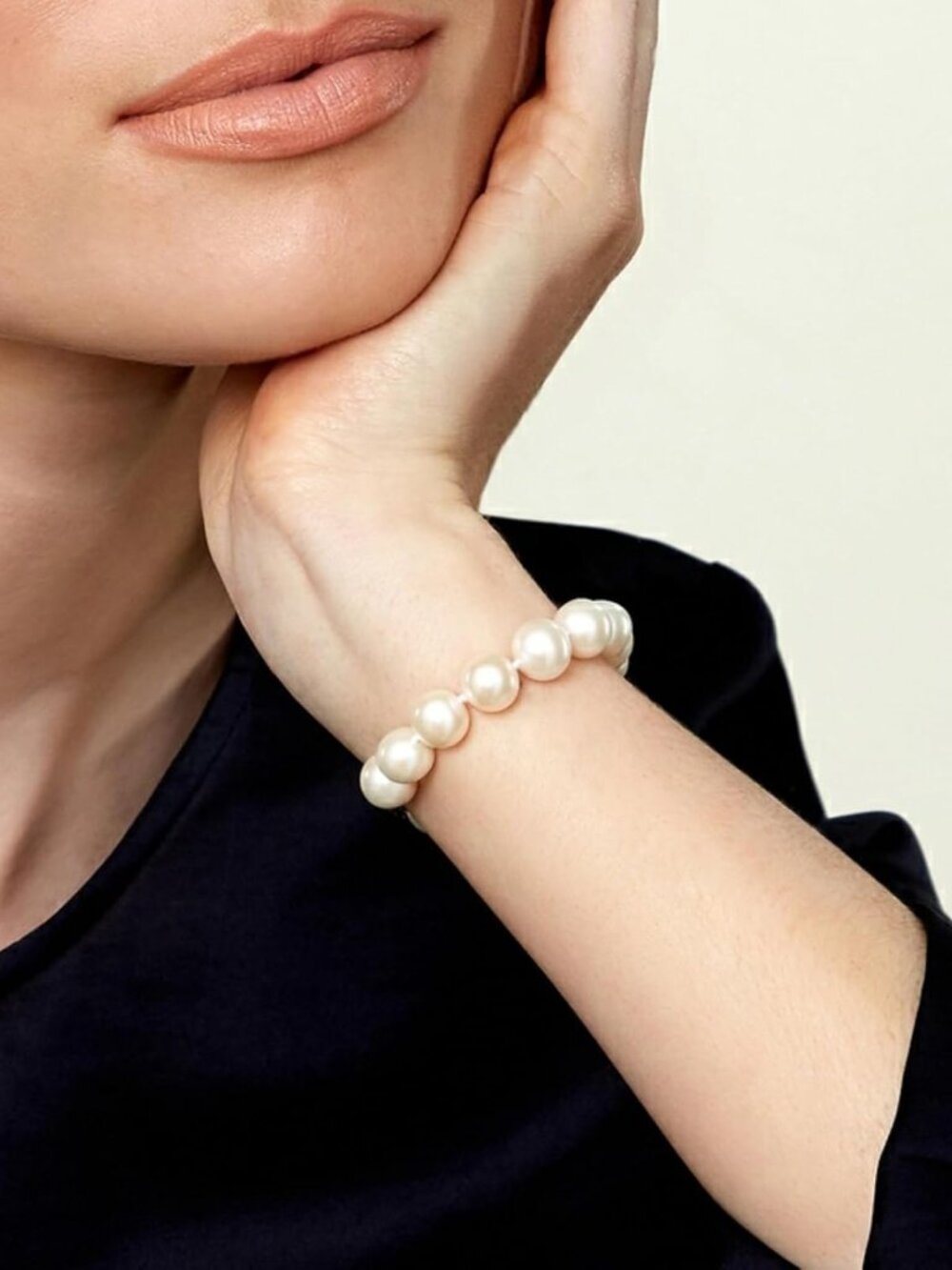 White Freshwater Pearl Bracelet for Women - Cultured Pearl Bracelet with 14k Gol - Picture 8 of 8
